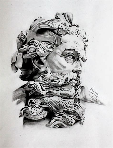 Zeus drawing | Drawings, Pencil drawings, Artist