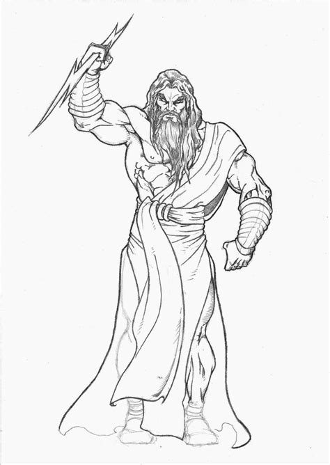 Zeus Greek God Drawing at PaintingValley.com | Explore collection of ...