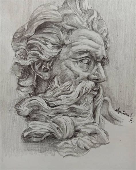 Zeus study in pencil ️ #sketches #sketchbook #draw #drawing #zeus # ...