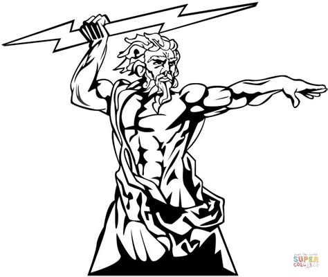 Zeus The God Of Olympia coloring page | Free Printable Coloring Pages
