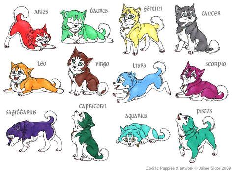 Zodiac pups! | Signos del zodiaco géminis, Signos del zodiaco y Zodiaco ...