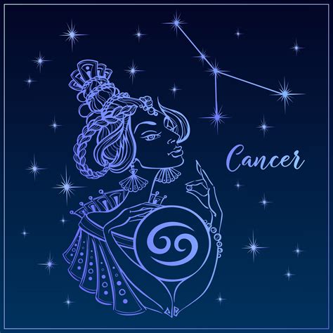 Zodiac sign Cancer as a beautiful girl. The Constellation Of Cancer ...