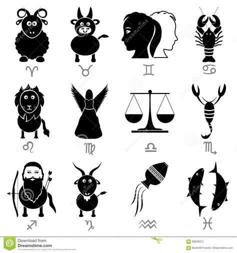 Zodiac Signs, Icons   Gemini Royalty Free Stock Image | CartoonDealer ...