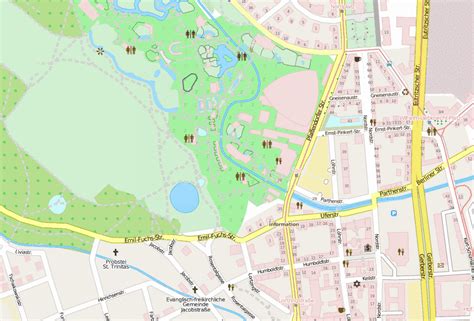 Zoo Leipzig Stadtplan mit Satellitenaufnahme und Unterkünften von Leipzig