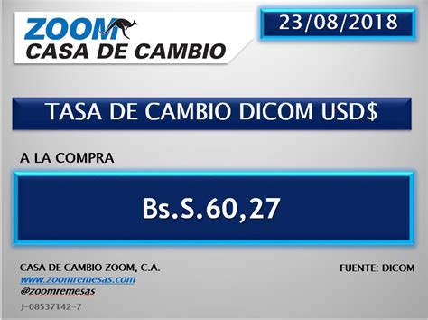 Zoom Casa de Cambio: Dólar para remesas pasó de Bs.S 40,10 a Bs.S 60,27