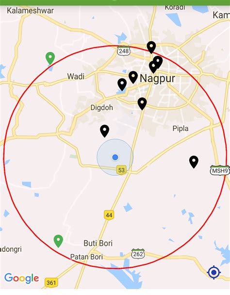 Zooming Google map to specific radius in miles in android ...